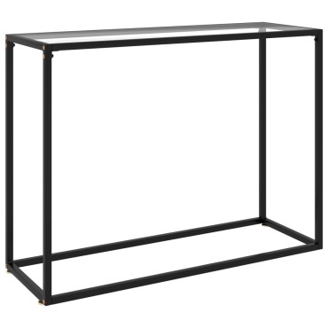 vidaXL Τραπέζι Κονσόλα Διαφανές 100x35x75cm από Ψημένο Γυαλί 1 τεμ.