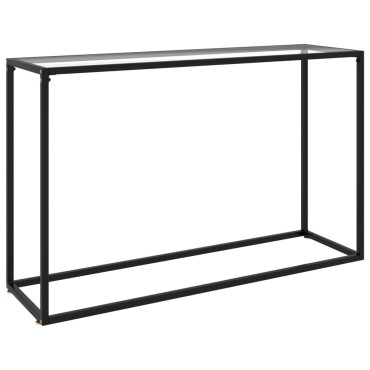 vidaXL Τραπέζι Κονσόλα Διαφανές 120x35x75cm από Ψημένο Γυαλί 1 τεμ.