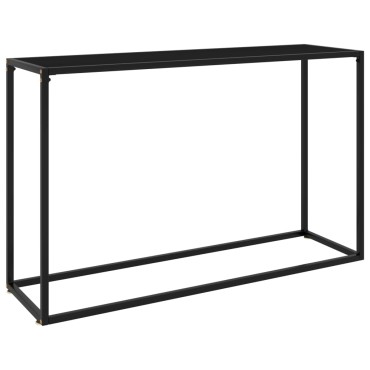 vidaXL Τραπέζι Κονσόλα Μαύρο 120x35x75cm από Ψημένο Γυαλί 1 τεμ.
