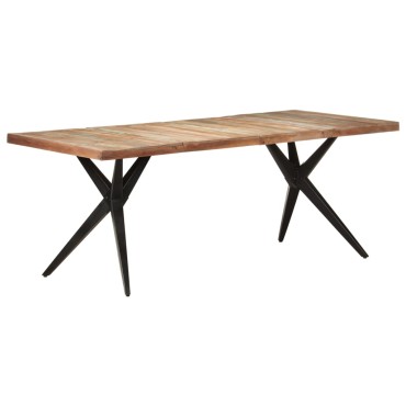 vidaXL Τραπεζαρία 200x90x76cm από Μασίφ Ανακυκλωμένο Ξύλο 1 τεμ.