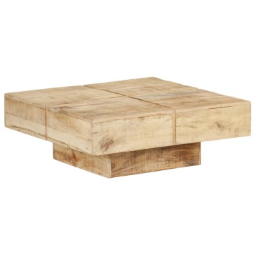 vidaXL Τραπεζάκι Σαλονιού 80x80x28cm από Μασίφ Ξύλο Μάνγκο 1 τεμ.