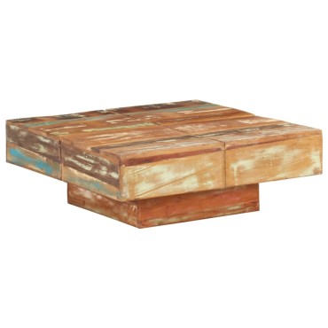 vidaXL Τραπεζάκι Σαλονιού 80x80x28cm από Μασίφ Ανακυκλωμένο Ξύλο 1 τεμ.