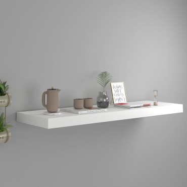 vidaXL Ράφι Τοίχου Άσπρο 80x23,5x3,8cm από MDF 1 τεμ.