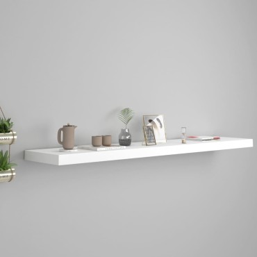 vidaXL Ράφι Τοίχου Άσπρο 120x23,5x3,8cm MDF 1 τεμ.
