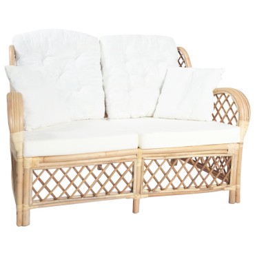 vidaXL Καναπές Διθέσιος από Ρατάν 125x80x90cm 1 τεμ.