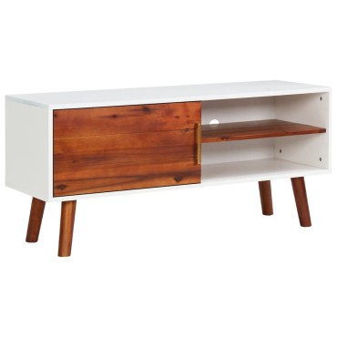vidaXL Έπιπλο Τηλεόρασης 110x35x50cm από Μασίφ Ξύλο Ακακίας/MDF