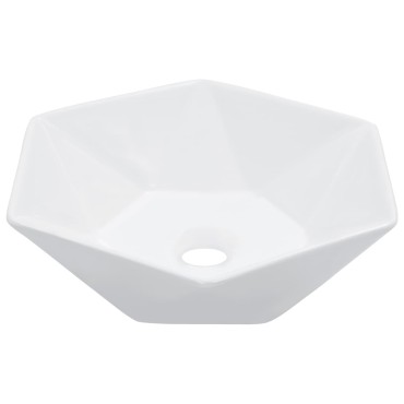 vidaXL Νιπτήρας Λευκός 41 x 36,5 x 12 εκ. Κεραμικός