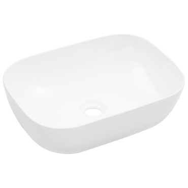 vidaXL Νιπτήρας Λευκός 45,5 x 32 x 13 εκ. Κεραμικός