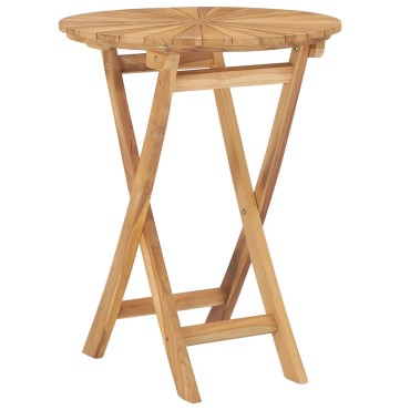 vidaXL Τραπέζι Κήπου Πτυσσόμενο από Μασίφ Ξύλο Teak 60x75cm 1 τεμ.