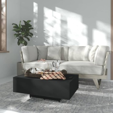 vidaXL Τραπεζάκι Σαλονιού Μαύρο 85x55x31cm από Επεξ. Ξύλο 1 τεμ.