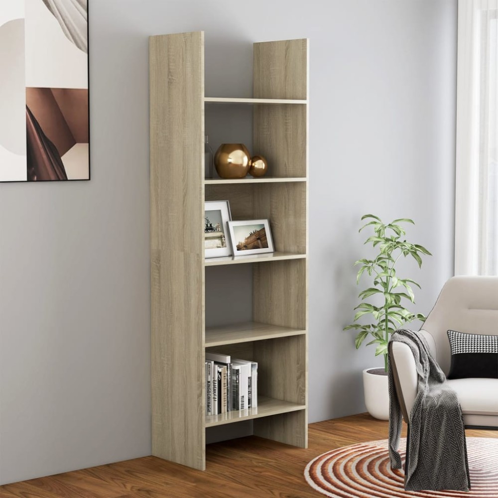 vidaXL Βιβλιοθήκη Χρώμα Sonoma Δρυς 60x35x180cm από Επεξ. Ξύλο 1 τεμ.