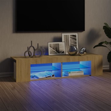 vidaXL Έπιπλο Τηλεόρασης με LED Sonoma Δρυς 135x39x30cm