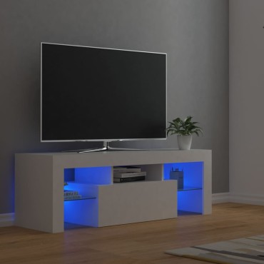 vidaXL Έπιπλο Τηλεόρασης με LED Λευκό 120x30x40cm
