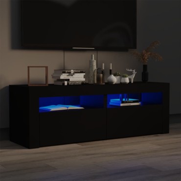 vidaXL Έπιπλο Τηλεόρασης με LED Μαύρο 120x35x40cm