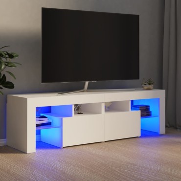 vidaXL Έπιπλο Τηλεόρασης με LED Λευκό 140x36,5x40cm