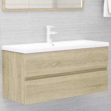vidaXL Ντουλάπι Νιπτήρα Sonoma Δρυς 100x38,5x45cm από Επεξ. Ξύλο 1 τεμ.