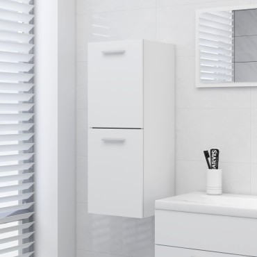 vidaXL Ντουλάπι Μπάνιου Λευκό 30x30x80cm από Επεξ. Ξύλο