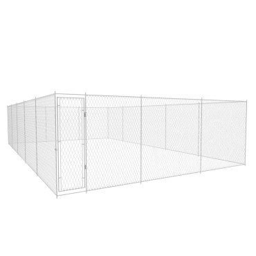 vidaXL Κλουβί Σκύλου Εξωτερικού Χώρου 950x570x185 εκ. Γαλβαν. Ατσάλι