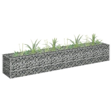 vidaXL Συρματοκιβώτιο-Γλάστρα Υπερυψωμένη 180x30x30 εκ. Γαλβ. Χάλυβας
