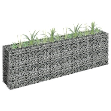 vidaXL Συρματοκιβώτιο-Γλάστρα Υπερυψωμένη 180x30x60 εκ. Γαλβ. Χάλυβας