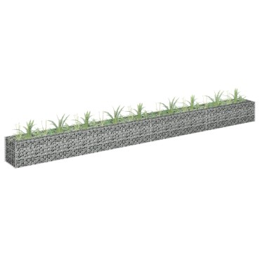 vidaXL Συρματοκιβώτιο-Γλάστρα Υπερυψωμένη 360x30x30 εκ. Γαλβ. Χάλυβας