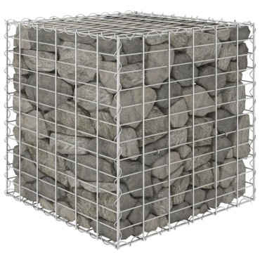 vidaXL Συρματοκιβώτιο Κύβος 60 x 60 x 60 εκ. από Ατσάλινο Σύρμα