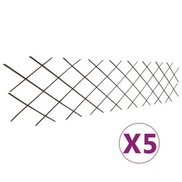vidaXL Καφασωτό Φράχτης 5 τεμ. 180x60cm από Ιτιά