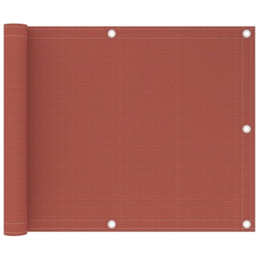 vidaXL Διαχωριστικό Βεράντας Τερακότα 75 x 300 εκ. από HDPE