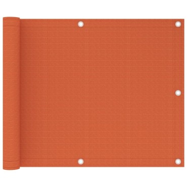 vidaXL Διαχωριστικό Βεράντας Πορτοκαλί 75 x 300 εκ. από HDPE