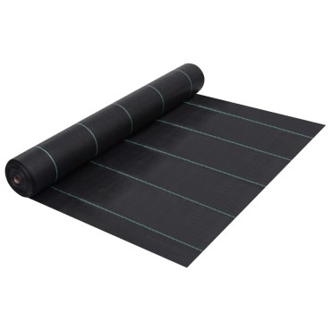 vidaXL Ύφασμα Εδαφοκάλυψης Μαύρο 2 x 150 μ. από Πολυπροπυλένιο