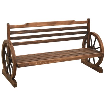 vidaXL Παγκάκι Κήπου από Μασίφ Ξύλο Ελάτης 142x61x78cm 1 τεμ.