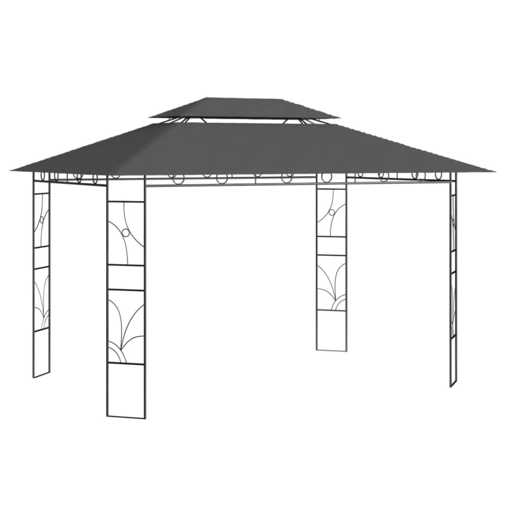 vidaXL Κιόσκι Ανθρακί 4 x 3 x 2,7 μ. 160 γρ./μ²