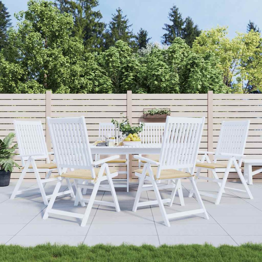 vidaXL Μαξιλάρια Καρέκλας Κήπου 6 τεμ. Μπεζ 50x50x3cm Ύφασμα Oxford