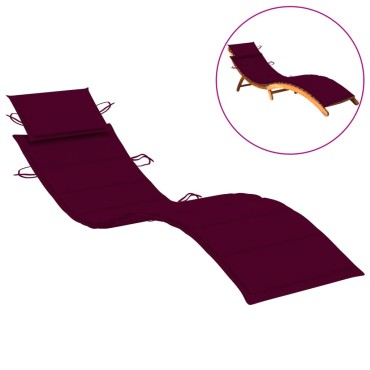 vidaXL Μαξιλάρι Ξαπλώστρας Μπορντό 186x58x4cm από Ύφασμα Oxford
