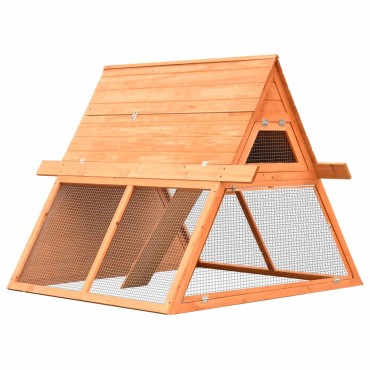 vidaXL Κλουβί Κουνελιών 152x128x108 εκ. από Μασίφ Ξύλο Πεύκου/Ελάτης