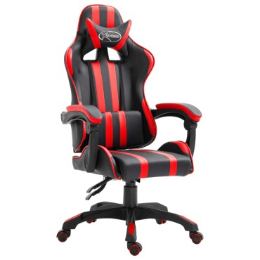 vidaXL Καρέκλα Gaming Κόκκινη από Συνθετικό Δέρμα 61,5x68x(115-122)cm 1 τεμ.