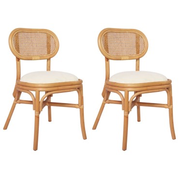 Καρέκλες Τραπεζαρίας vidaXL 2 τεμ. Λινό 46x53x83cm