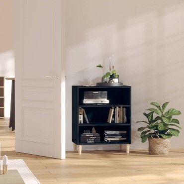 vidaXL Ραφιέρα Μαύρη 57x35x70cm από Μοριοσανίδα 1 τεμ.