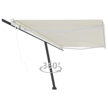 vidaXL Τέντα Αυτόματη Ανεξάρτητη Κρεμ 500 x 350 εκ.