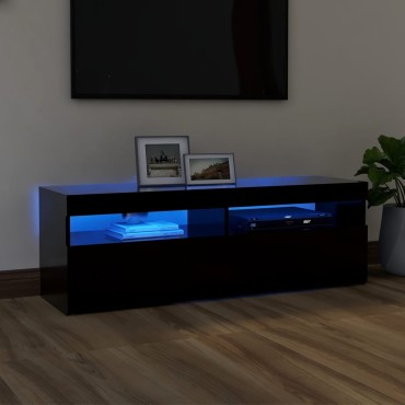 vidaXL Έπιπλο Τηλεόρασης με LED Μαύρο 120x35x40cm