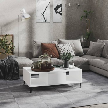 vidaXL Τραπεζάκι Σαλονιού Λευκό 103,5x60x35cm από Επεξ. Ξύλο 1 τεμ.