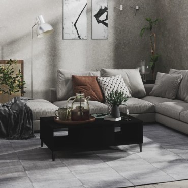 vidaXL Τραπεζάκι Σαλονιού Μαύρο 103,5x60x35cm από Επεξ. Ξύλο 1 τεμ.