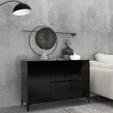vidaXL Μπουφές Μαύρος 104x35x70cm από Επεξεργασμένο Ξύλο 1 τεμ.
