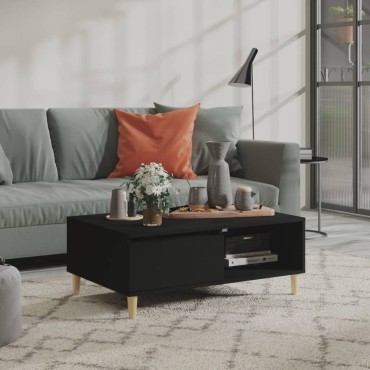 vidaXL Τραπεζάκι Σαλονιού Μαύρο 90x60x35cm από Επεξεργασμένο Ξύλο 1 τεμ.