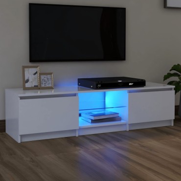 vidaXL Έπιπλο Τηλεόρασης με LED Λευκό 140x40x35,5cm
