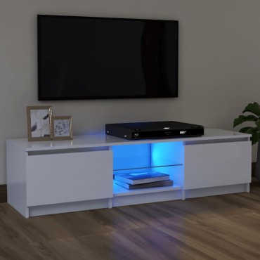 vidaXL Έπιπλο Τηλεόρασης με LED Λευκό 120x30x35,5cm