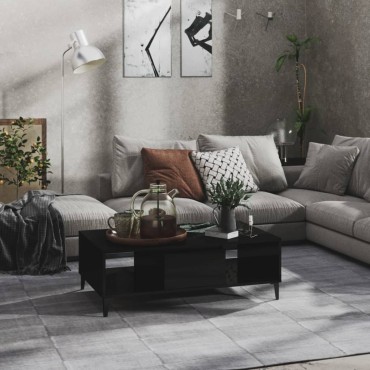 vidaXL Τραπεζάκι Σαλονιού Γυαλιστερό Λευκό 103,5x60x35cm Επεξ. Ξύλο 1 τεμ.