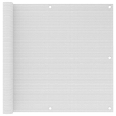 vidaXL Διαχωριστικό Βεράντας Λευκό 90 x 300 εκ. από HDPE