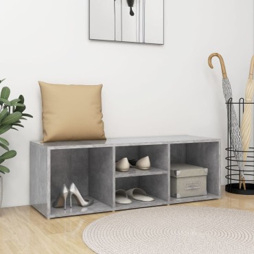 vidaXL Παπουτσοθήκη / Πάγκος Γκρι Σκυρ. 105x35x35cm από Επεξ. Ξύλο