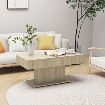 vidaXL Τραπεζάκι Σαλονιού Sonoma Δρυς 96x50x45cm από Επεξεργ. Ξύλο 1 τεμ.